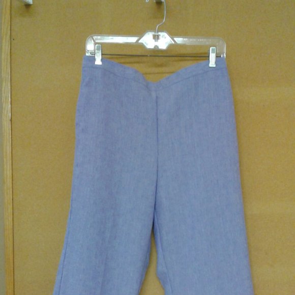 ALFRED DUNNER Women's Pull On Pockets Elastic Polyester Pants Size 12 - Picture 2 of 6
